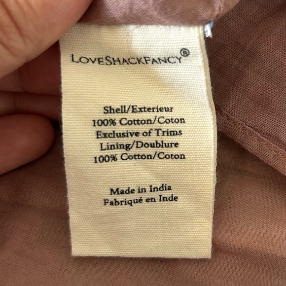 LoveShackFancy Roth Dress | Warm Taupe Sienna Floral | Size Large - Picture 15 of 15